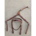 thumbnail image 2 of Resistance Floral Tooled Leather Horse Bridle Headstall and Breast Collar Set – Includes Headstall and Breast Collar, 2 of 2