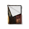 thumbnail image 2 of Western Soft Flannel Fleece Throw Blanket, Farmhouse with Christmas Celebrations with Wreath Americana Style Image Print, Cozy Plush for Indoor and Outdoor Use, 50" x 60", Cream Brown, by Ambesonne, 2 of 6
