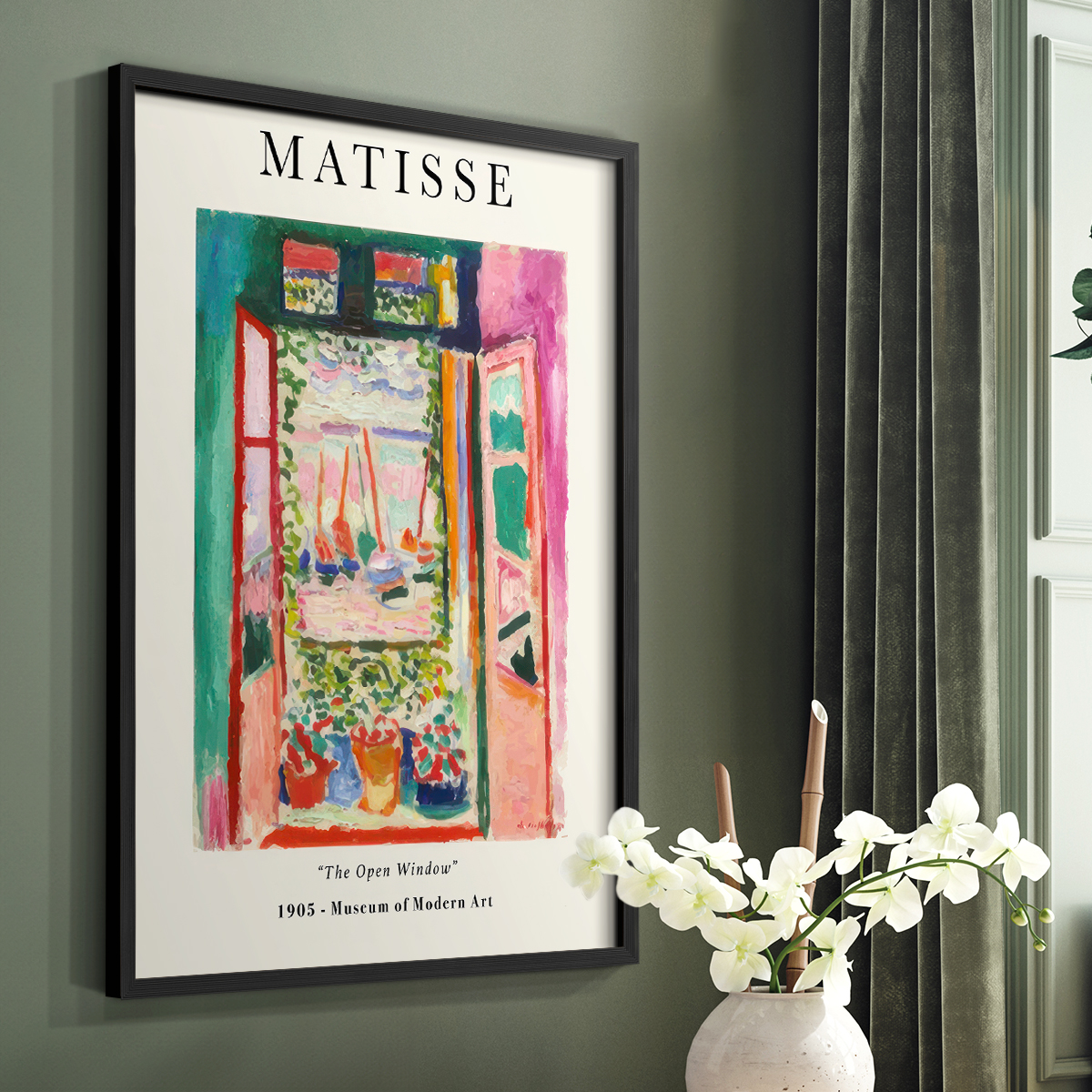 Matisse CLXXX Framed Print in Black Solid Wood 11 x 14 Framed Print