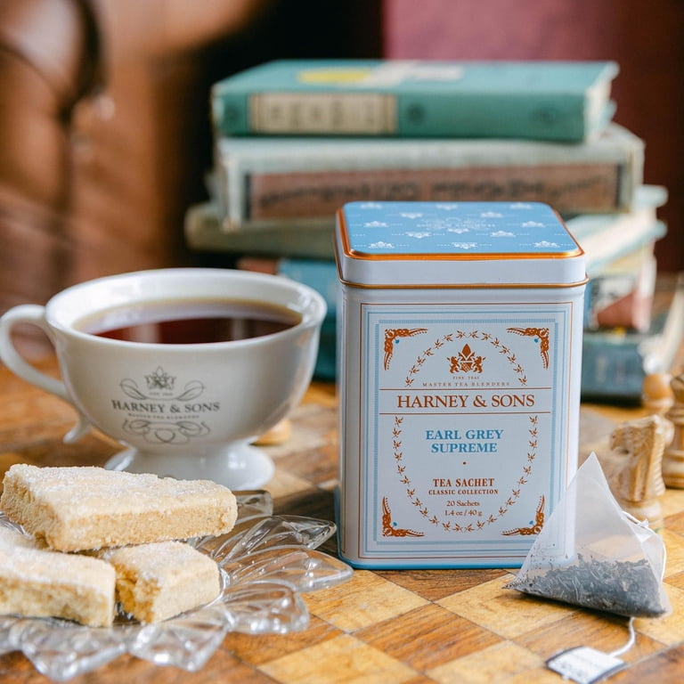 Harney and Sons, Earl Grey Supreme Tea Sachet, 20 Ct, Gray