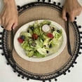 thumbnail image 1 of Hand-woven Coaster Ins Placemat Cotton And Linen Dining Table Insulation Pad Shooting Props Home Retro Jute Decorative Mat, 1 of 3