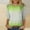 Green, variant on Babysbule Women's Tops Women's Fashion Printed T-shirt Mid-length 3/4 Sleeves Blouse Round Neck Casual Tops