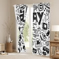 thumbnail image 3 of jejeloiu Teens Gamepad Black Out Curtains,Modern Gamer Curtains Pack of 2 (42x63 Each),Sketch Video Game Bedroom Curtains For Boys Kids,Ultra Soft Home Decor, 3 of 5