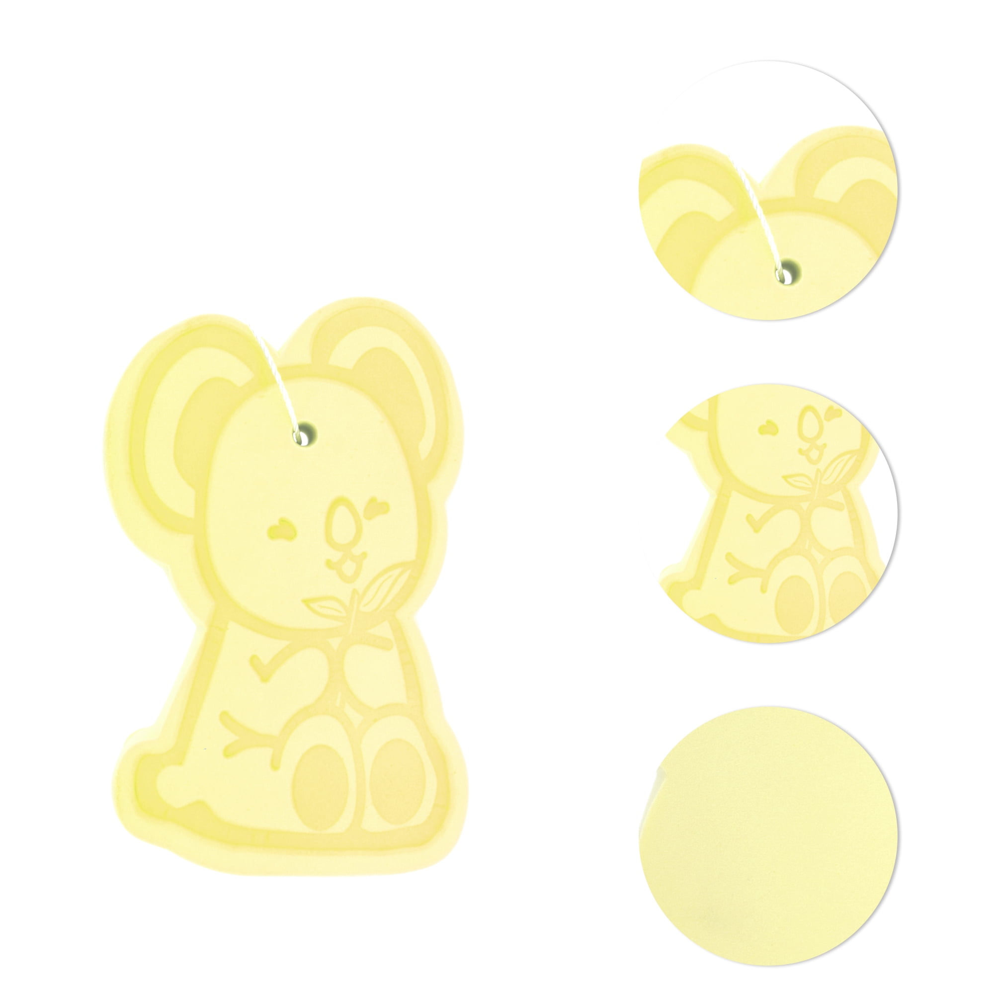 Unique Bargains Cartoon Bath Shower Brush 4.53"x2.76"x1.1" 1 Pc Lemon Yellow