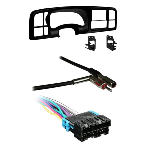 Metra DP-3002B 2-DIN Dash Kit for GM Trucks/SUV w/ Amp Harness and Antenna Adapter