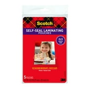 Scotch  Self-Sealing Laminating Pouches 4.3 in x 6.3 in, Gloss Finish