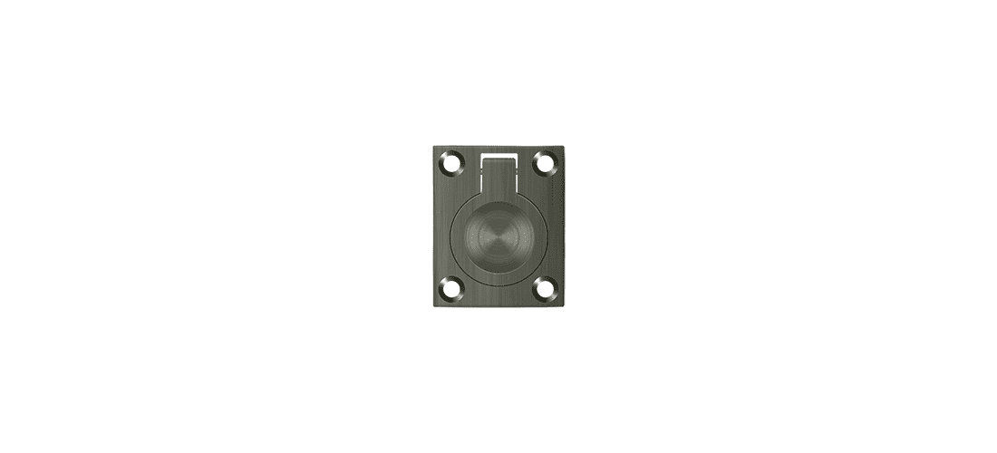 Deltana FRP175U15A 1 3/4-Inch x 1 3/8-Inch Solid Brass Flush Ring Pull