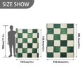 thumbnail image 6 of Yayeee Throw Blanket for Couch Soft Warm 50" x 60" Sofa Chair Bed Decoration, Green and White Plaid Pattern, 6 of 7