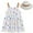 White, variant on Dresses for Toddler Girls Summer Rainbow Strap Sunress Sun Hat Beach Party Gown Dress Size 12-18 Months