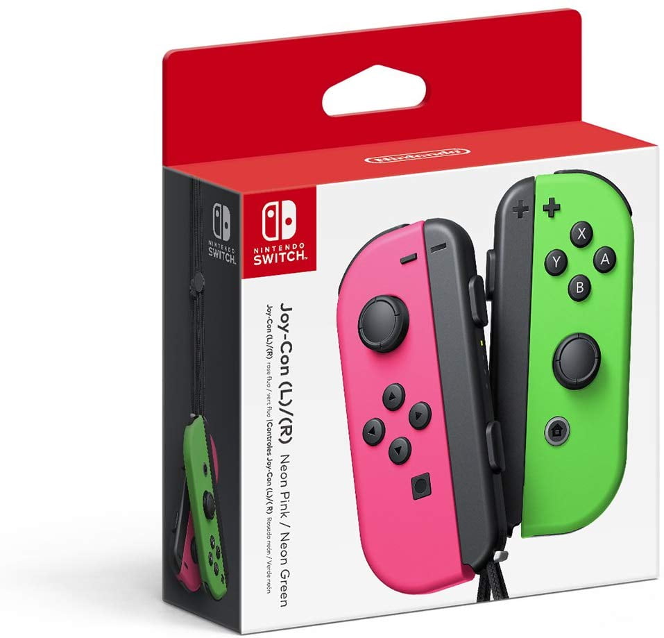 Nintendo Switch Joy-Con Pair, Neon Red and Neon Blue - Walmart.com