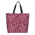 thumbnail image 1 of Fotbe Rose Leopard Print Bolsa Tote Estética de Lona con Estampado para Mujer - Bolsa Reutilizable de Hombro Casual para Vacaciones, Compras, Trabajo y Gimnasio, 1 of 8