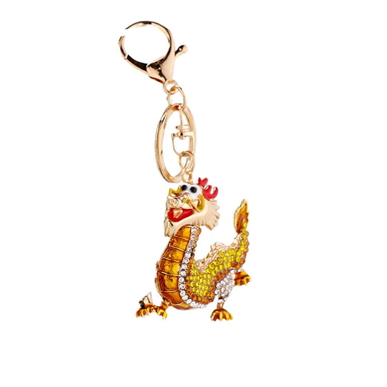Flying Dragon Charms Shiny Gold Large Pendants Set of 10 A8076
