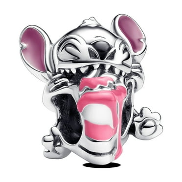 Pandora Disney Stitch birthday cake sterling silver charm with pink, purple, blue and black enamel one size 793189C01