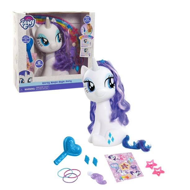 My Little Pony Rarity Toy Hair-Styling Pony Figure With Hair That Grows Doll Playset - Walmart
