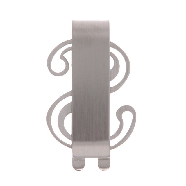 Bolsa Clip de cartera de dólar de acero inoxidable soporte de Clips de tarjeta de nombre Simple de moda Tmvgtek Para estrenar