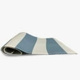 thumbnail image 3 of Simply Daisy 5' Round Graduated Stripe Indoor/Outdoor Rug, Shark Blue, 3 of 3
