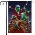 thumbnail image 1 of Christmas Garden Flag 12x18 Inch Christmas Outdoor Flag Vertical Double Sided Burlap Christmas Yard Sign Stink Stank Stunk Candy Design Flag for Winter Outside Garden Seasonal Holiday Party, 1 of 3
