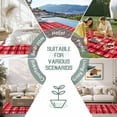 thumbnail image 6 of Red Plaid Outdoor Rug for Patio/Deck/Porch, Non-Slip Large Area Rug 5 x 7 Ft, Modern Art Checkered Farmhouse Indoor Outdoor Rugs Washable Area Rugs, Reversible Camping Rug Carpet Runner, 6 of 8