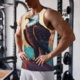 thumbnail image 5 of Cauagu Cartoon Iceberg Bald Eagle Print Men's Sleeveless Muscle Shirts,Tank Tops Quick Dry Workout Tank Top Gym Muscle Tee Fitness Bodybuilding T Shirt for Men-4X-Large, 5 of 7