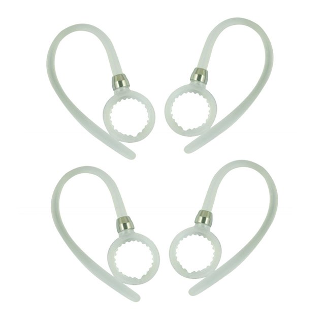 4 Ganchos de Auriculares Orejas (Blanco) para Motorola Flip HZ720 HX550 H17 H17Txt H19Txt H525 H520 Wireless Bluetooth Headset H-17 H17-Txt H525 HZ-720 HX-550 H19-Txt