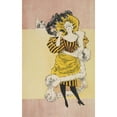 thumbnail image 2 of Anonymous 11x14 Black Ornate Wood Framed Double Matted Museum Art Print Titled: Womans in a Yellow Fur Coat (1893 - 1897), 2 of 5