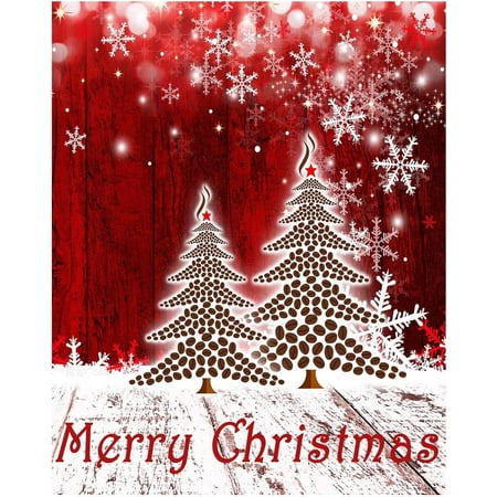 Merry Christmas Tree Red Garden Flag Winter Snowflake Double Sided Flags 12" x 18", Xmas Rustic Winter Snow Holiday New Year Small Garden Flag Banner Yard Outdoor Decoration Home Decor