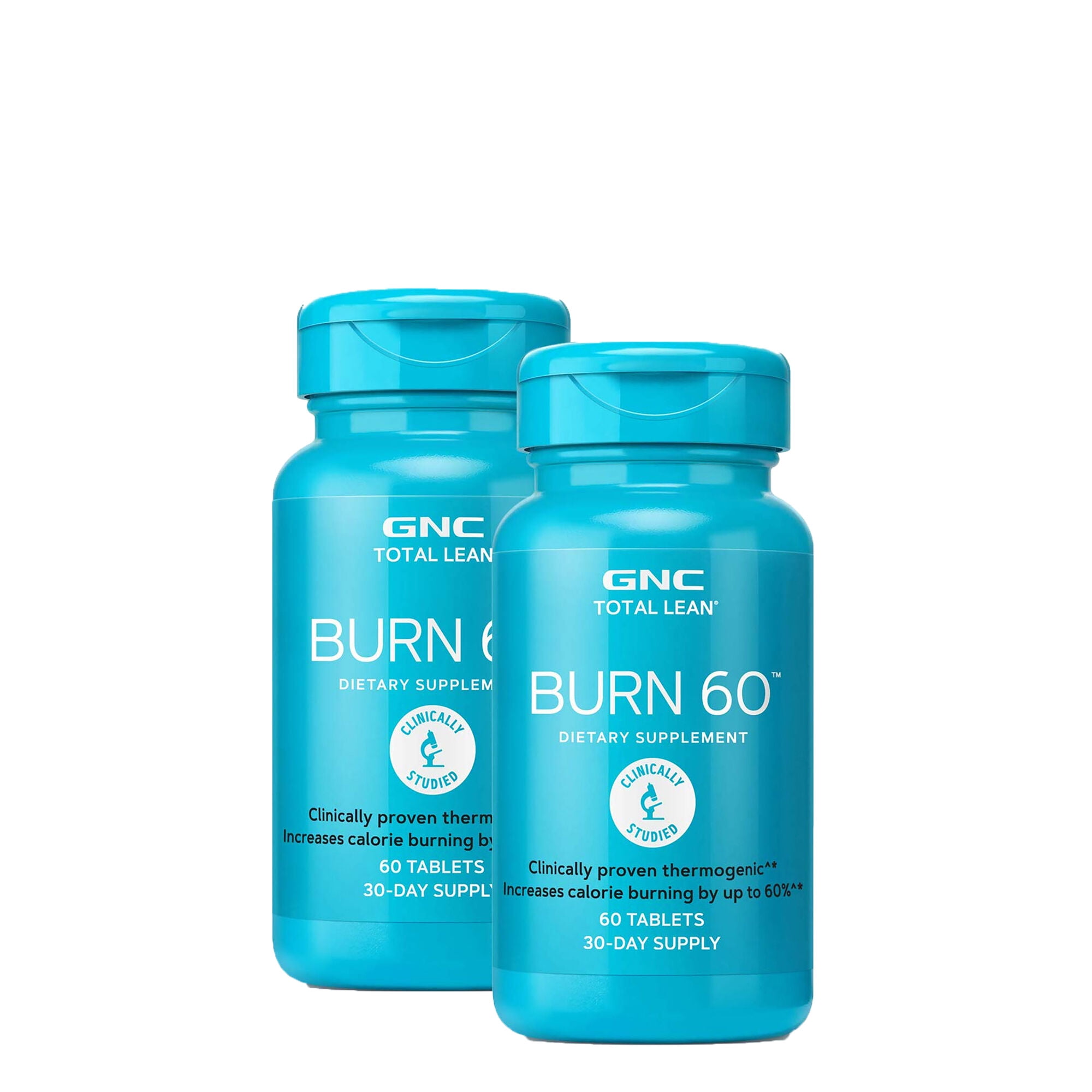 GNC Total Lean Burn 60, Twin Pack, 60 Tablets per Bottle, Thermogenic ...