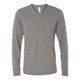 thumbnail image 1 of Camiseta unisex de manga larga con cuello en V Bella lienzo GRIS TRIBLEND 3425 S, 1 of 1