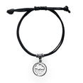 thumbnail image 1 of Hailstone Cloudy Hand Painted Pattern Bracelet Leather Rope Wristband Black Jewelry, 1 of 3