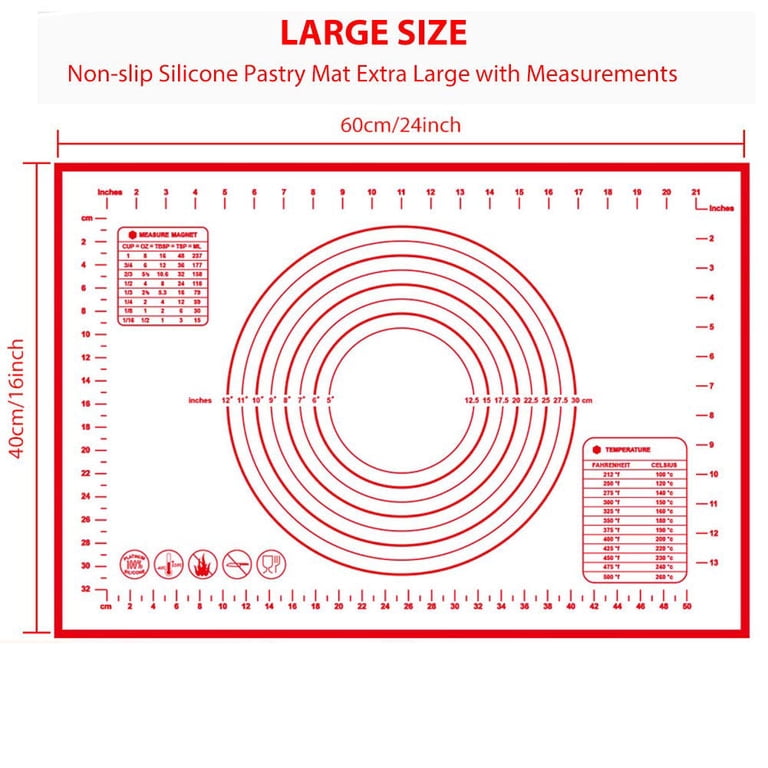 GLUAAE Non-Slip Silicone Pastry Mat, 16 x 24 Inches photo 3