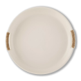 thumbnail image 2 of Bouclair White Ceramic Tray with Rope on Handles, 2 of 7