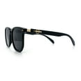 thumbnail image 6 of Gentlemanly Fancy Metal Hinge Oversized Thin Plastic Horn Rim Sunglasses All Black, 6 of 8