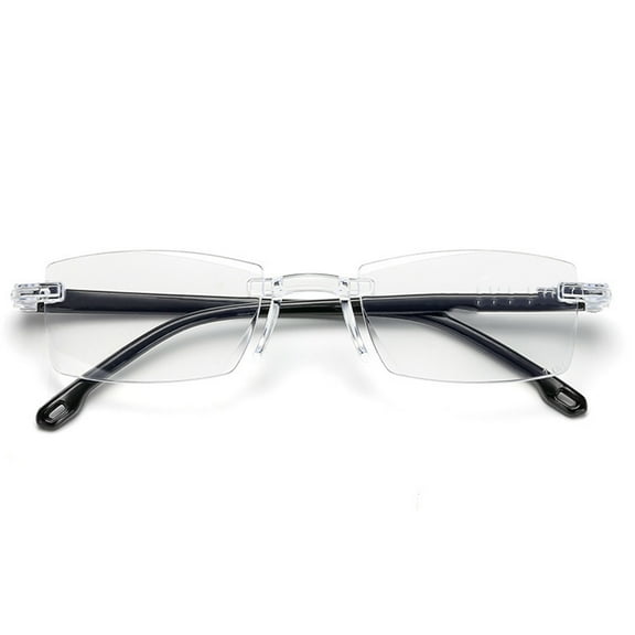 GJX Reading Glasses for Women,Frameless Blue Light Blocking Lightweight Cut Edge Design Reading Glasses, 2.00
