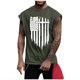 thumbnail image 1 of Summer Men's Solid Color Printed Sweat-absorbing Breathable Shoulder Expanding Sleeveless Vest S, 1 of 5