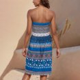 thumbnail image 4 of Aqestyerly Robe Maxi Sans Bretelles à Fleurs - Robe de Mariage Boho avec Imprimé Bohème et Fente Latérale pour Vacances Tropicales, 4 of 9