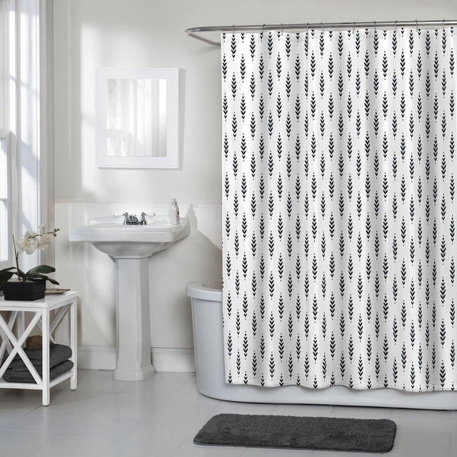 Hometrends Light Weight Decorative Fabric Shower Curtain, Assorted Designs