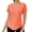 Orange1, variant on Jalioing Women's Workout T Shirt Breathable Loose Short Sleeve Athletic Shirts V Neck Quick Dry Sport Tees