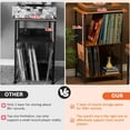 thumbnail image 3 of Record Player Stand with 2-Tier Storage, Wooden Desktop for Vinyl Albums, Retro End Table for Bedroom & Living Room, 3 of 6