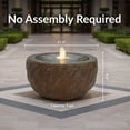 thumbnail image 6 of Sunnydaze Round Bowl Brown Outdoor Bubble Fountain, LED Light, 6 of 13