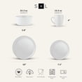 thumbnail image 2 of Stone Lain Albie Stoneware 16 Piece Dinnerware Set, Service for 4, White Speckle, 2 of 10