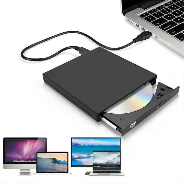 External Dvd Player, Plug And Play, Portable Dvd/cd With Usb 3.0 Amp;  Type-c, External Cd Player For Pc, Desktop, Mac, Ios,  Windows10/8/7/xp/linux Qy