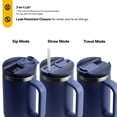 thumbnail image 5 of RTIC 40 oz Ceramic Lined Road Trip Tumbler, Leak-Resistant Lid with Straw, Navy, 5 of 9