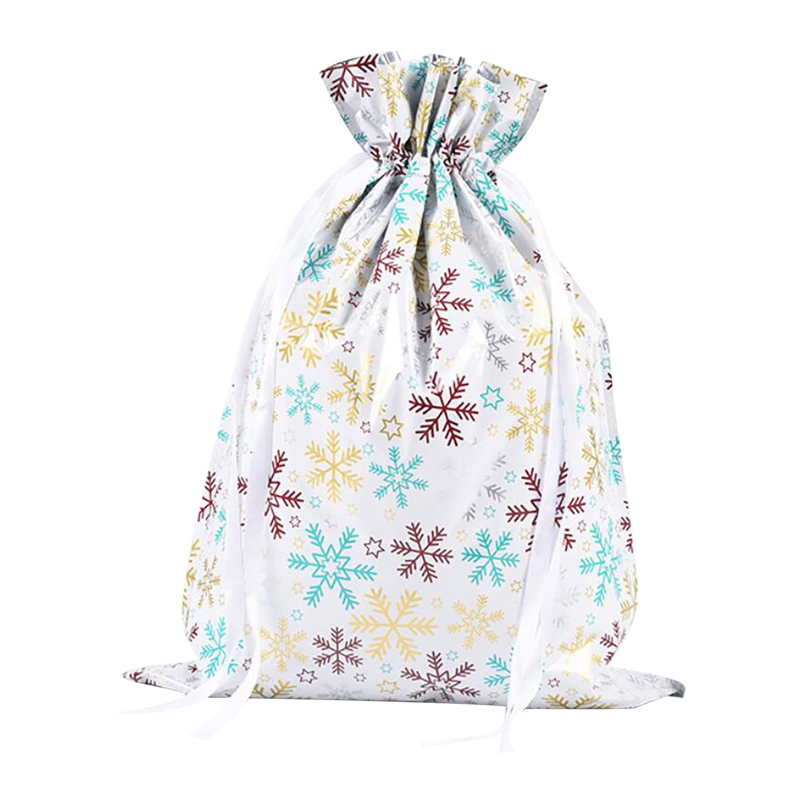 foil drawstring gift bolsas