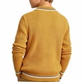 thumbnail image 4 of NORO ARK Kids Sweater (0-11 Years) Thickened Knitted High Collar Long Sleeved Acrylic Yellow Size 4T, 4 of 6
