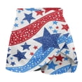 thumbnail image 4 of Jacenvly - Falda corta plisada para mujer, estilo informal, para verano, Día de la Independencia, para tenis, atlética, elástica, para yoga, de dos piezas, suave, satinada, color blanco, 4 of 5