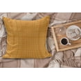 thumbnail image 2 of Orange Fluffy Throw Pillow Cushion Cover, Striped Fiber Texture Image Abstract Thin Lines Complex Grid in Vintage Design Print, Decorative Square Accent Pillow Case, 26" x 26", Orange, by Ambesonne, 2 of 5