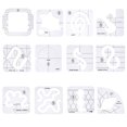 thumbnail image 4 of Inteprter Regla para acolchado de tela transparente, plantillas de posicionamiento para máquina de coser portátil, equipo de retales DIY, De coser No.09, 4 of 6