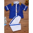 thumbnail image 3 of Aislor Unisex Girls Boys Deluxe Marching Band Uniform Sets Royal Guard Show Festival Costume 3-12 Royal Blue C 9-10, 3 of 7