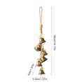 thumbnail image 3 of Christmas Bells Hanging Decor Vintage Metal with Rope Bow Tree Door Decor, 3 of 7