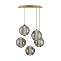 45737-022-Eurofase Lighting-Atomo - 175W 5 LED Pendant In Contemporary Style-9.25 Inches Tall and 25.75 Inches Wide-Gold Finish